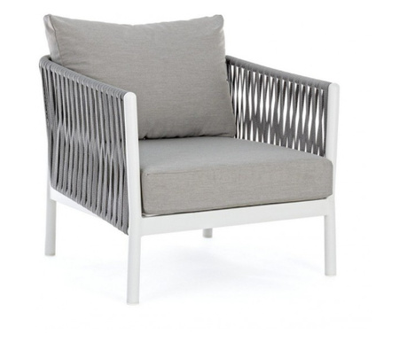 Сиво тапицерско кресло Florencia II 80x85x86 см