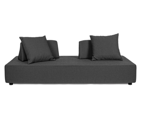 Piper szürke textil kárpitozott kanapé 200x90x32 cm