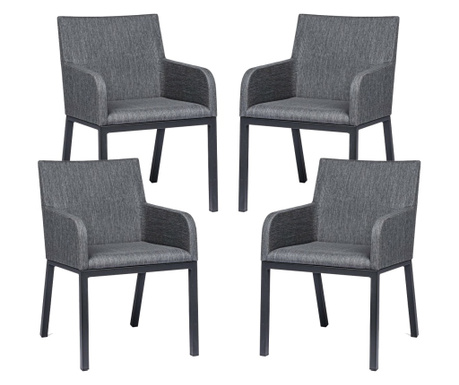 Set 4 scaune gri Owen 55x62x82 cm