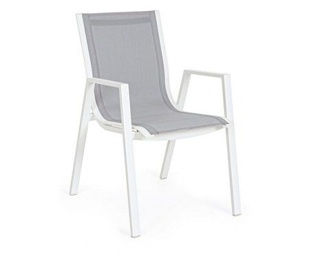 Set 6 stolov belo siv Pelagius 55x65,5x88 cm
