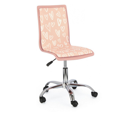 Scaun birou ergonomic cu picior din crom argintiu Hearts 42.5x40x99 cm