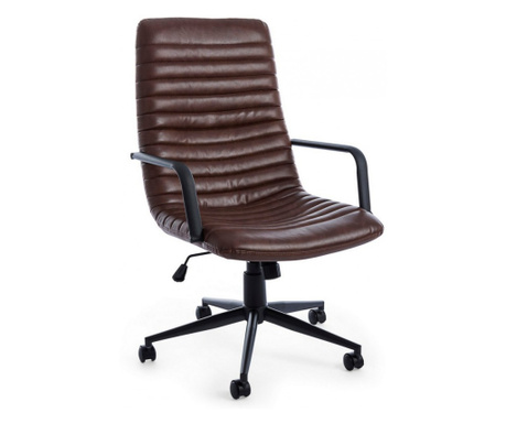Irodai szék fekete barna Gregory 61,5x75x108,5 cm