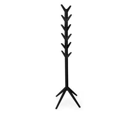 Daiki crna drvena podna vješalica 60x60x169 cm