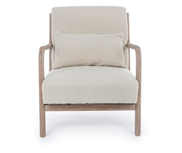 Ancilla Beige Upholstered Armchair 66x85x74 cm