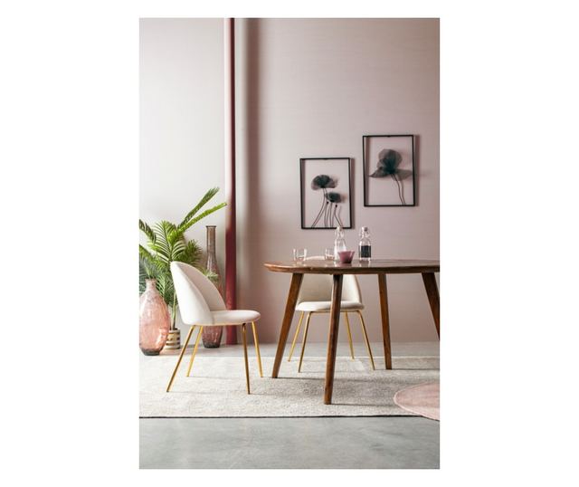 Кафява дървена маса Sylvester 120x76 см