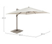 Kerti esernyő Dallas, krém, 300x300x255 cm