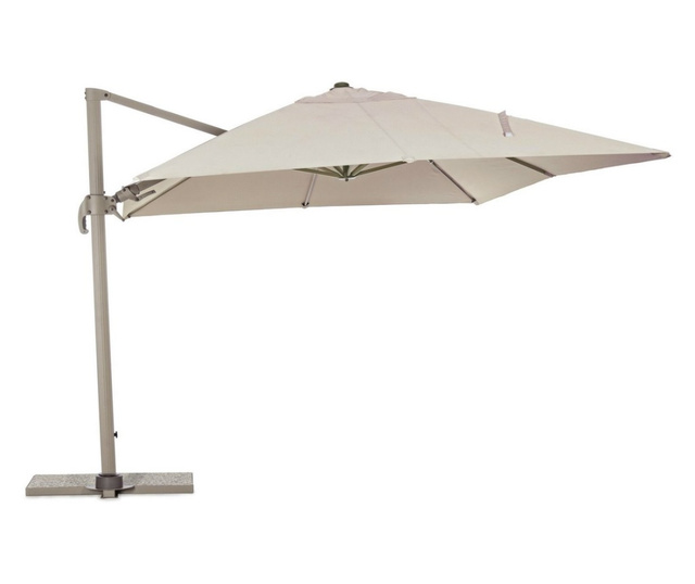 Zaragoza bézs színű kerti esernyő 400x300x275 cm