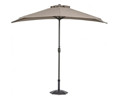 Kerti esernyő, barna, Kalife, 270x135x232 cm