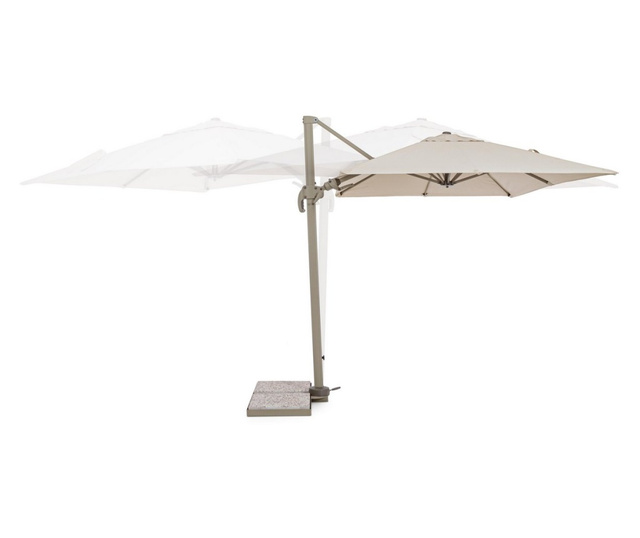 Saragozza kerti esernyő, bézs, 300x200x260 cm