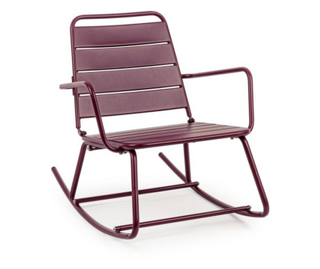 Lilian bordo željezna stolica za ljuljanje 63x90x74 cm