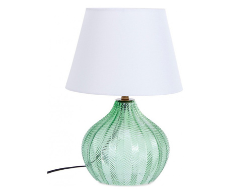 Csillogó zöld fehér lámpabúra 31x45 cm