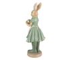 Zöld polirezin Easter Girl Bunny figura 17x15x40 cm