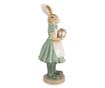 Zöld polirezin Easter Girl Bunny figura 17x15x40 cm