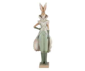 Zöld polirezin Easter Girl Bunny figura 14x10x44 cm