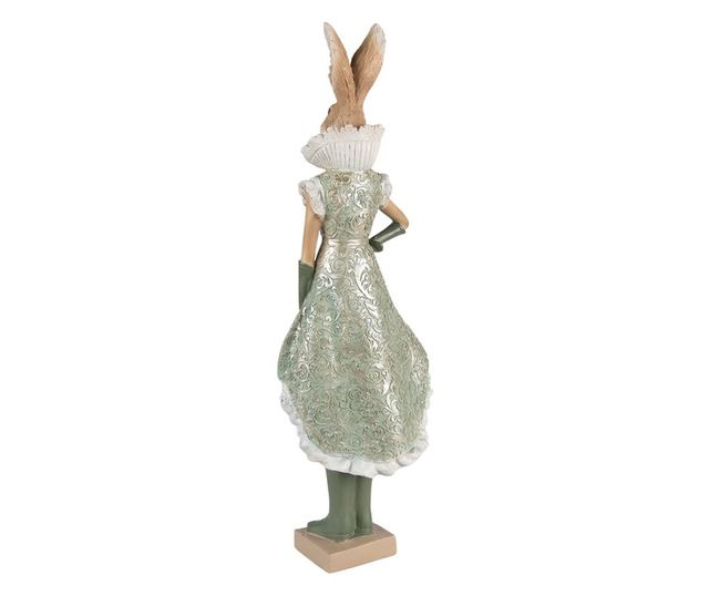 Zöld polirezin Easter Girl Bunny figura 14x10x44 cm