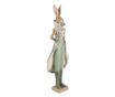 Zöld polirezin Easter Girl Bunny figura 14x10x44 cm