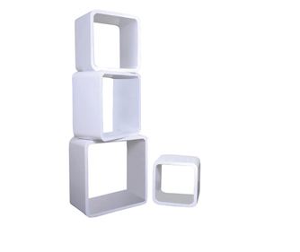4 db Dido fehér mdf polc készlet 41x20x41 cm