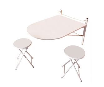 Бял комплект маса и 2 стола Amadeo 60x80x75 см