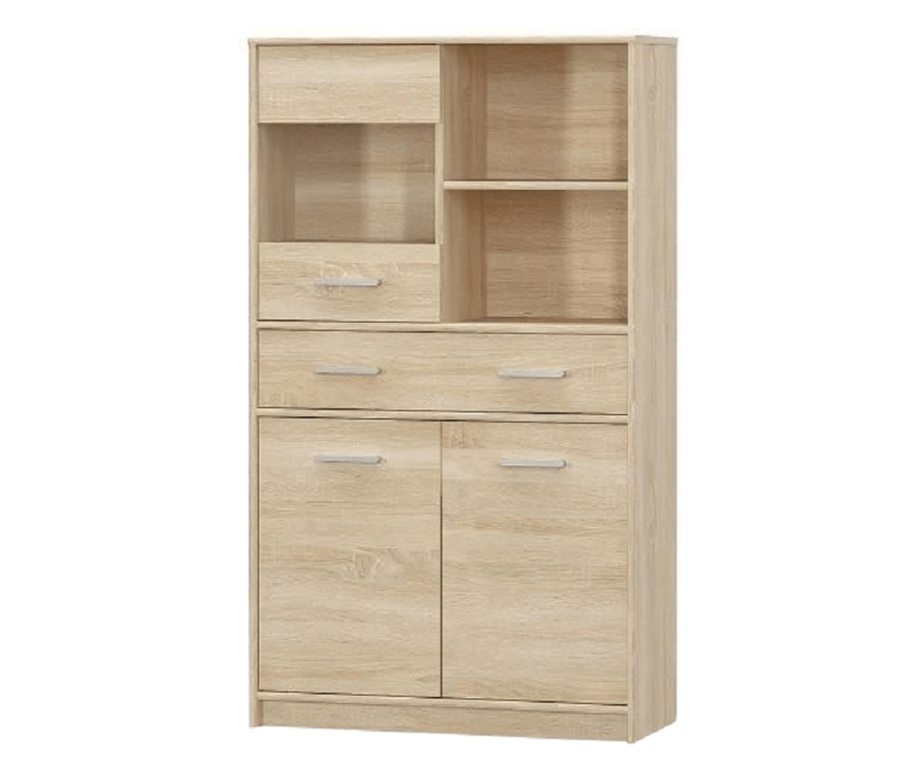 Teyo Sonoma Oak Natural MDF Bookcase 83.4x34.3x144.7 cm