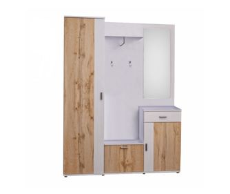 Garnitura predsobe mdf beli hrast Wotan Amalia