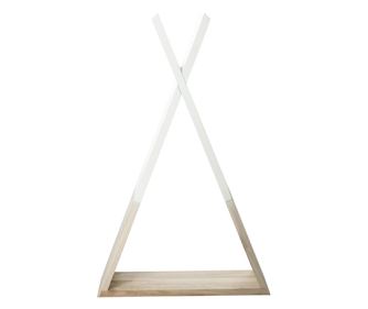Függesztett polc natúr fehér fa Joli 33x10x56 cm
