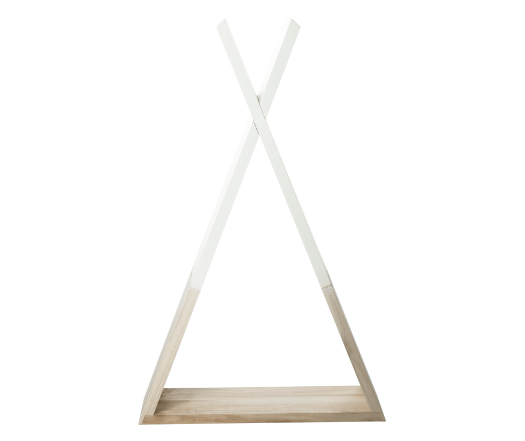 Joli bela/naravna lesena viseča polica 33x10x56 cm