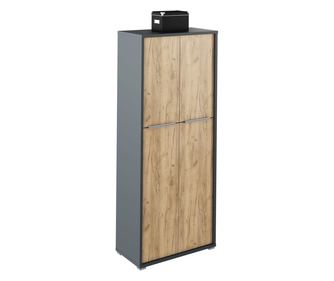 Omarica 2 vrata mdf grafitni hrast ročno izdelana Ryoma 75x38x217,8 cm