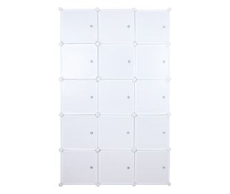 Zalvo fehér moduláris műanyag szekrény 111x46x185 cm