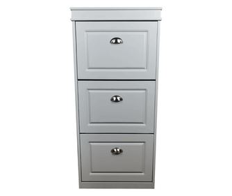 Omarica za čevlje 3 prekatna mdf siva Seber 53,5x24x117 cm