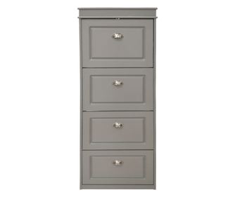 Omarica za čevlje 4 prekati mdf siva Seber 53,5x24x152 cm
