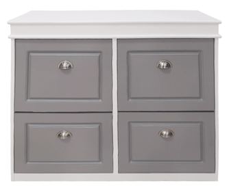 Omarica za čevlje 4 prekati mdf sivo bela Seber 104x24x81,5 cm