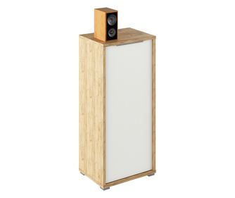 Ντουλάπι Rioma, φυσικό δρύινο artisan και λευκό mdf, 50x38x112.2 εκ.