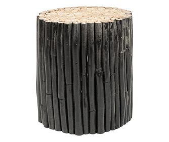 Guadalupe fekete fa dohányzóasztal Ø 35 cm X 40 H