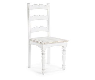 Античен бял дървен стол Colette 45 cm x 45 cm x 102 h x 46 h1
