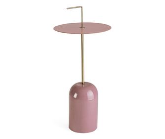 Tulasi rózsaszín és arany fém dohányzóasztal Ø 30 cm x 67 h