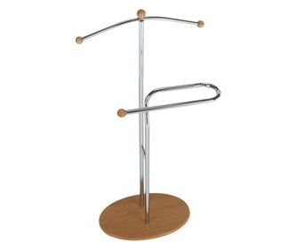 Elo kromirano stojalo za plašče iz bukovega lesa 46x30x110 cm