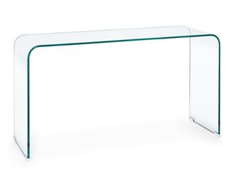 Iride Priehľadný Sklenený Konzolový Stolík 125 cm x 40 cm x 70 v