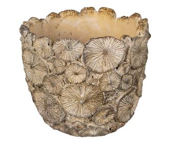 Ghiveci de flori din ceramica gri 14x13 cm