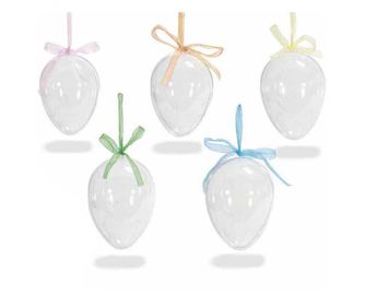 Set od 5 plastičnih visećih jaja 10x13 cm