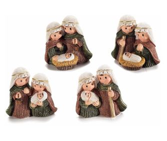 Zestaw figurek Szopka Bożonarodzeniowa (4 sztuki) 4,5x2x4,5 cm