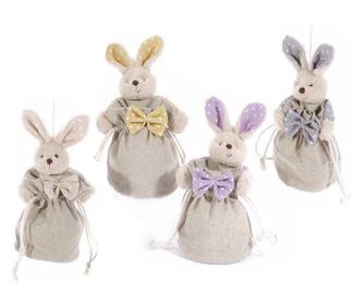 4 darabos nyuszi mintás táska szett, 7x19 cm