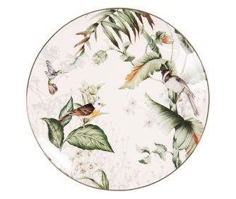 Set od 5 egzotičnih porculanskih tanjura 20 cm