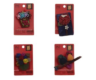 Set 4 martisoare brose handmade, PAMI, MVU-34