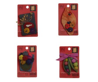 Set 4 martisoare brose handmade, PAMI, MVU-27