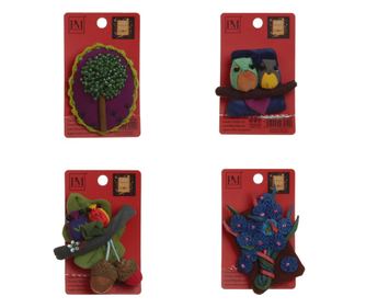 Set 4 martisoare brose handmade, PAMI, MVU-26