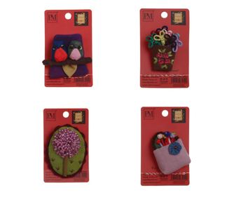 Set 4 martisoare brose handmade, PAMI, MVU-15