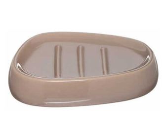 Sapuniera ceramica 12x9.5xH2 cm taupe
