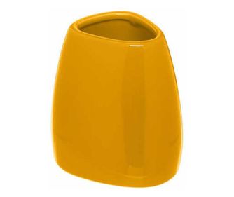 Suport ceramic periute dinti 8x7xH9.5 cm galben