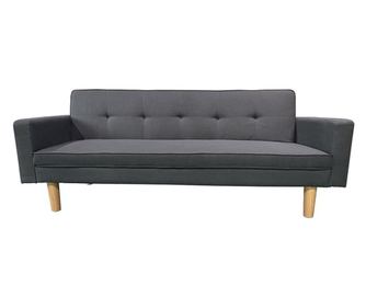 Canapea extensibila CONFORT, 3 locuri, Click-Clack, Smart Living Studio Casa, SET A, 205 x 82 x 77 cm, Gri inchis