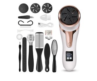 Pila electrica cu set accesorii pedichiura, Reincarcabila, Fara fir, Autonomie 120 min